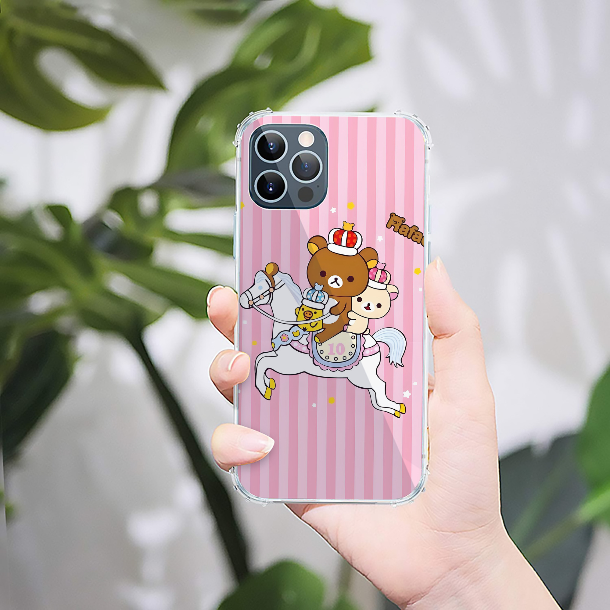 （画像用） リラックマ リラックマ キイロイトリ Rilakkuma Korilakkuma Kiiroitori 【iPhone 12シリーズ対応】透明スマホケース（クリアソフトケース）
